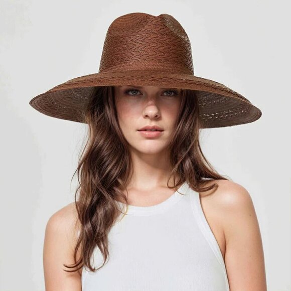 ?FRAYA? Redwood Fedora Hat ~ Mahogany Brown Small/Medium NWT main image 6